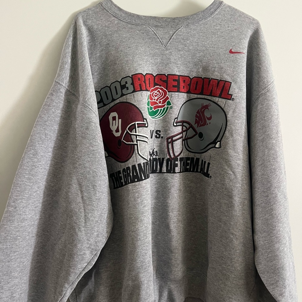 Vintage 2003 Rose Bowl OU vs WSU Nike Sweatshir